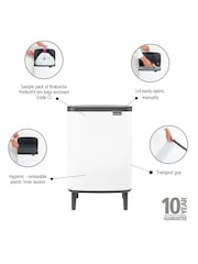 Brabantia White Bo Waste Bin Hi 12L - Image 7 of 11