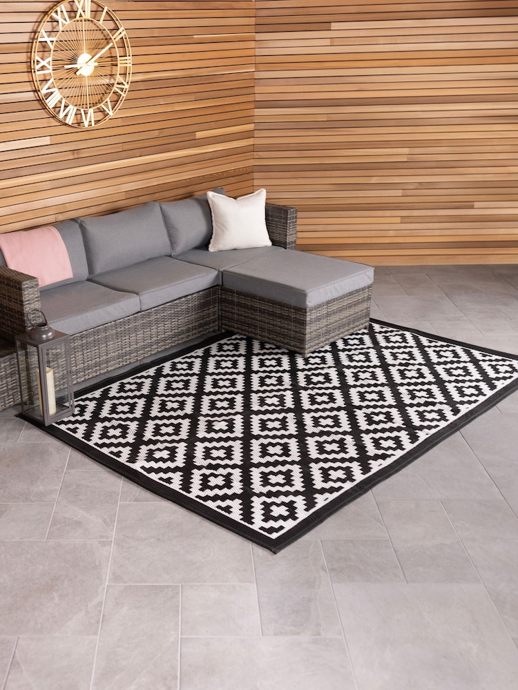 Charles Bentley Black Diamond Waterproof Garden Rug 230x160cm - Image 1 of 6