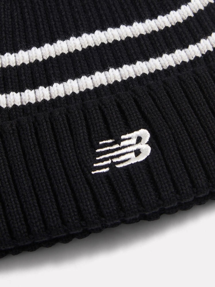 Қара - New Balance Pom Pom Beanie - 3суретінің 3 суреті
