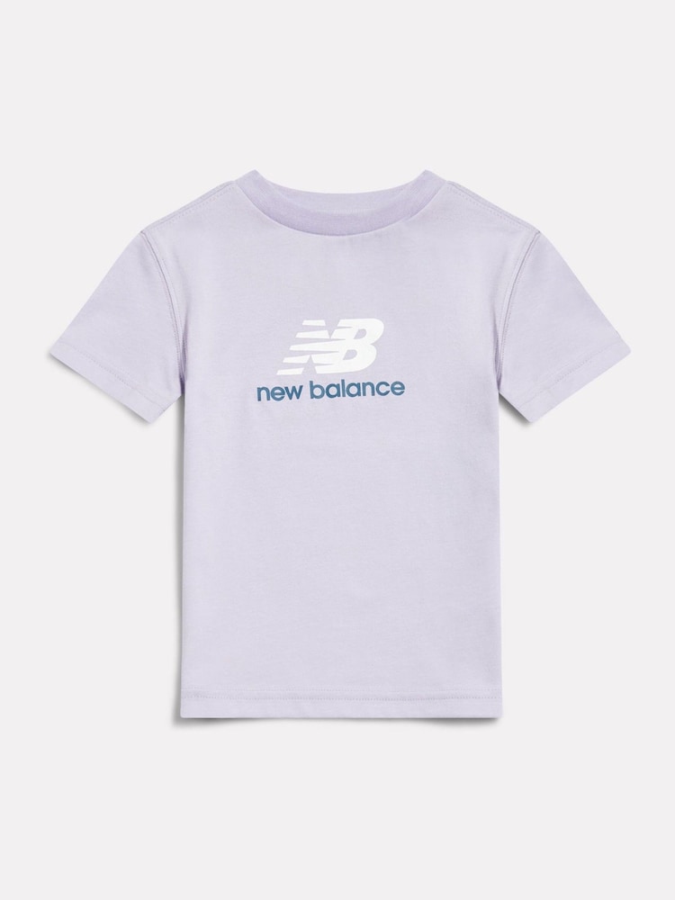 Ljubičasta - Majica sa stacked logom za djevojčice New Balance - Slika 1 od 3