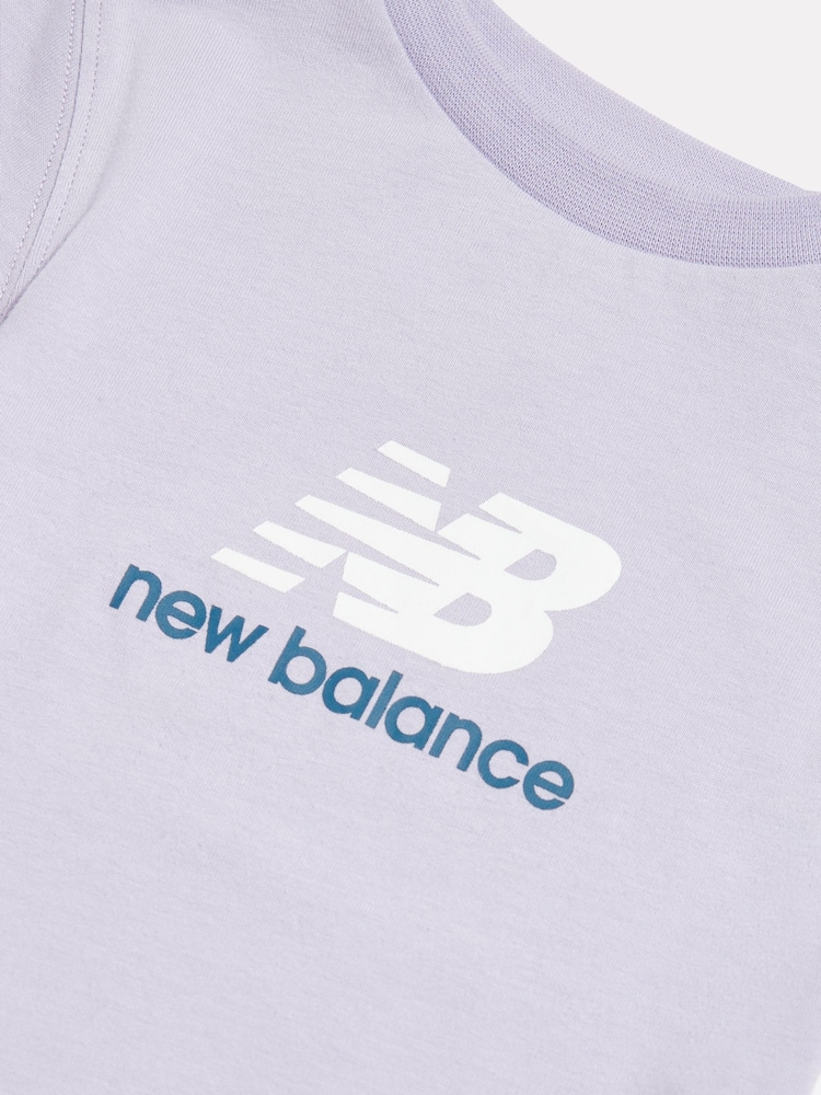 Ljubičasta - Majica sa stacked logom za djevojčice New Balance - Slika 3 od 3