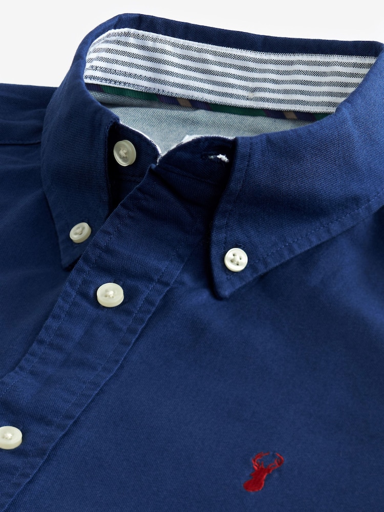 Bleu cobalt - Ajustement régulier - Chemise Oxford à manches longues - Image 6 of 7