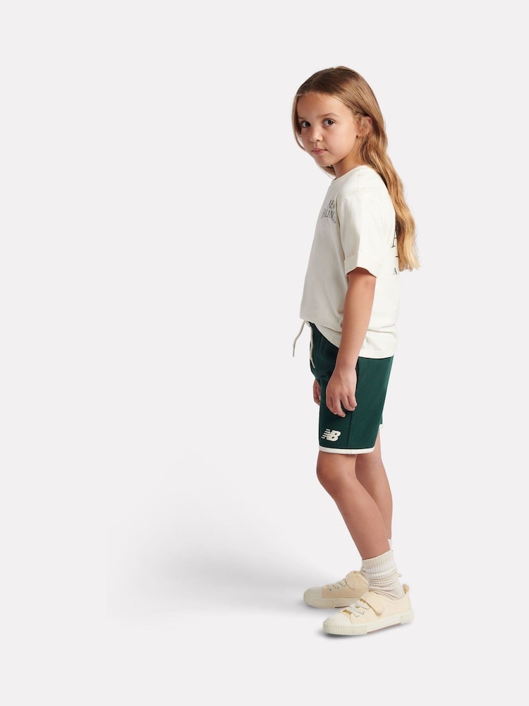 New Balance Cream Athletics Arched T-Shirt & Shorts Set - Image 2 of 9 New Balance Cream Athletics Arched T-Shirt & Shorts Set - Image 2 of 9