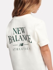 New Balance Cream Athletics Arched T-Shirt & Shorts Set - Image 4 of 9