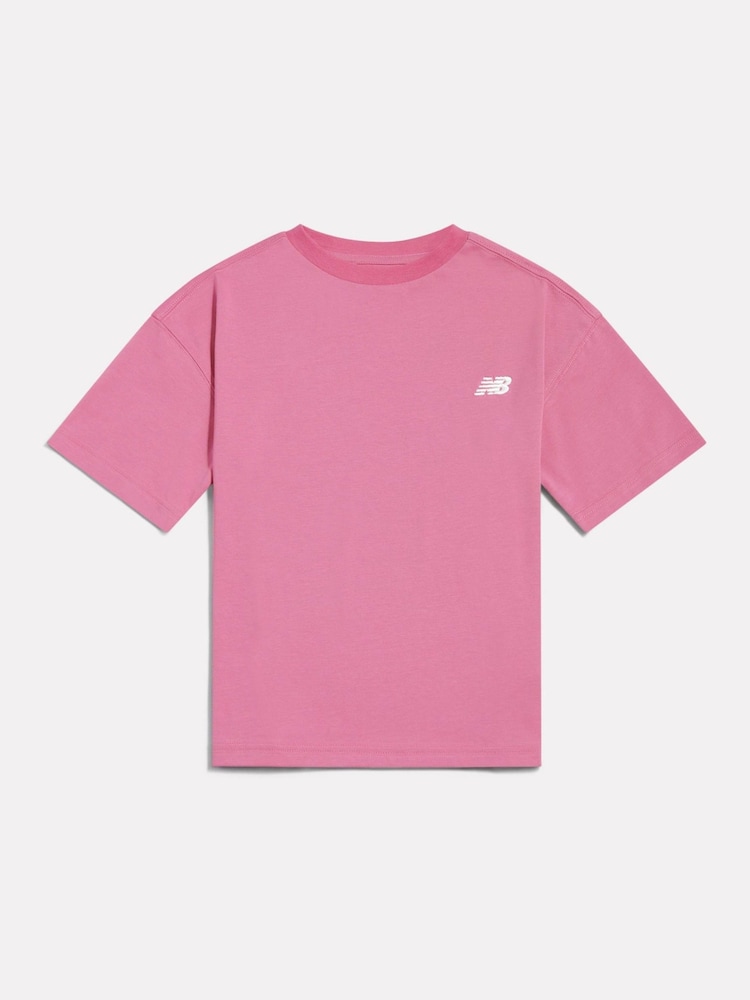 New Balance Girls Jersey Small Logo T-Shirt - Εικόνα 1 από 3