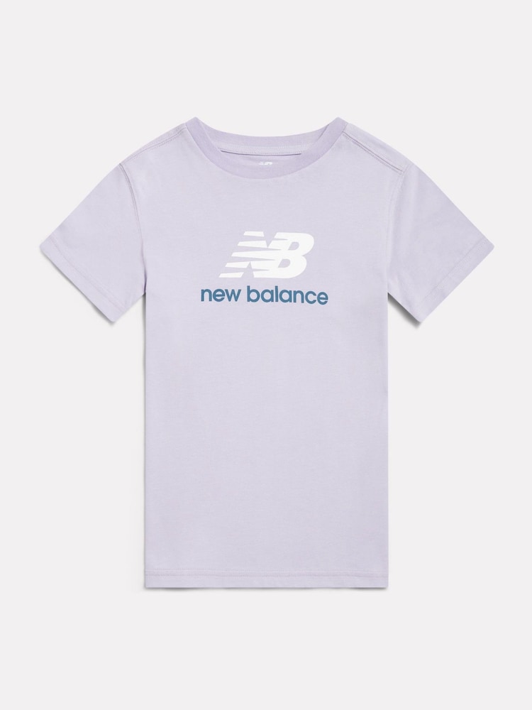 Ljubičasta - Majica sa stacked logom za djevojčice New Balance - Slika 1 od 3