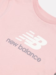 Rose - T-shirt New Balance Filles Stacked Logo - Image 3 de 3