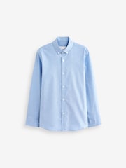 Blue Plain Single Oxford Shirt (3-16yrs) - Image 1 of 4