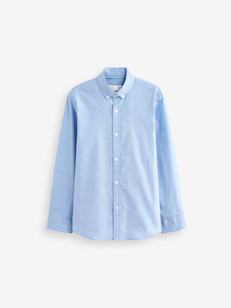 Blue Plain Single Oxford Shirt (3-16yrs) - Image 1 of 4