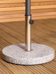 Charles Bentley Grey Round Granite Garden Umbrella Base - Image 1 of 5