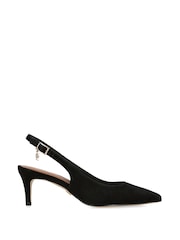 Kurt Geiger London Black Holland Kitten Heel Slingback Shoes - Image 1 of 5