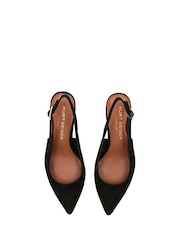 Kurt Geiger London Black Holland Kitten Heel Slingback Shoes - Image 4 of 5