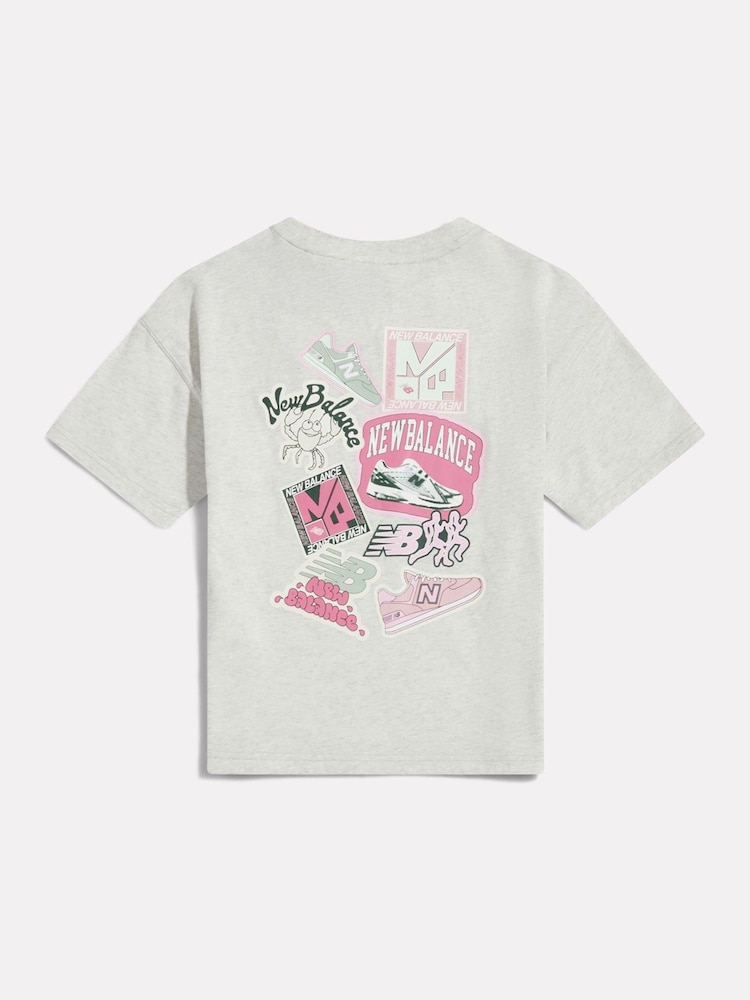 Tricou grafic New Balance Sticker Pack - Imaginea 2 din 4