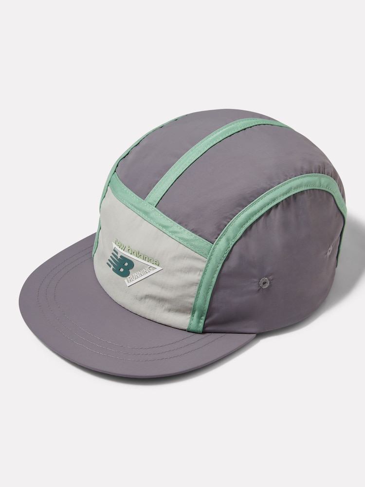 New Balance Grey 5 Panel Running Cap - Image 1 of 4