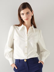 LK Bennett White 100% Cotton Sonya Shirt - Image 1 of 4