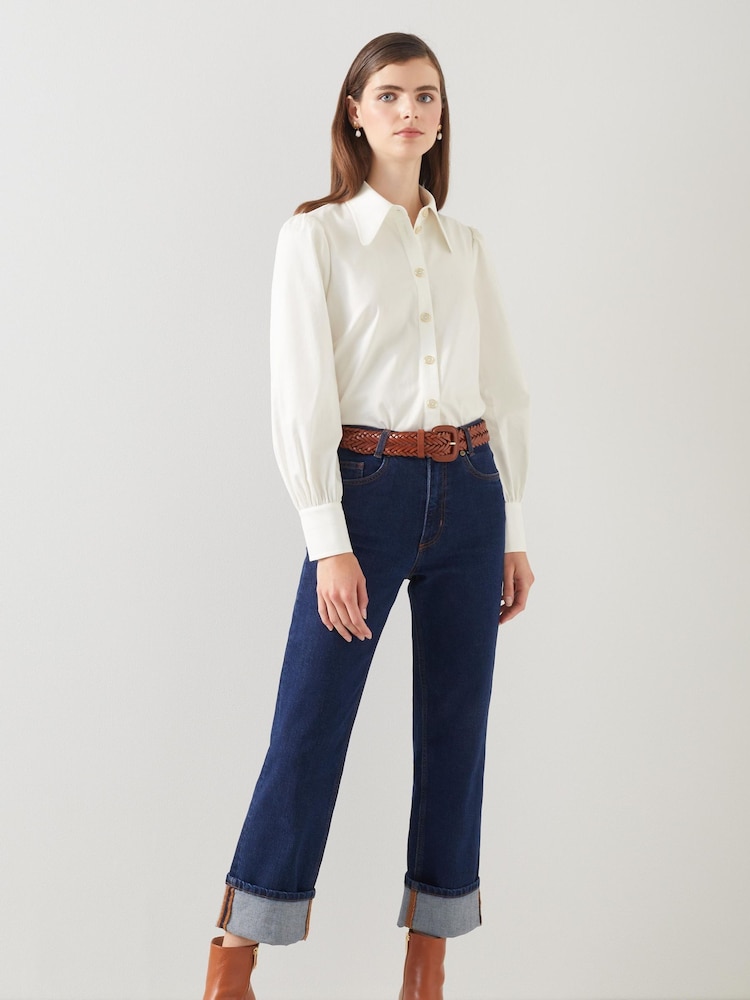 LK Bennett White 100% Cotton Sonya Shirt - Image 3 of 4