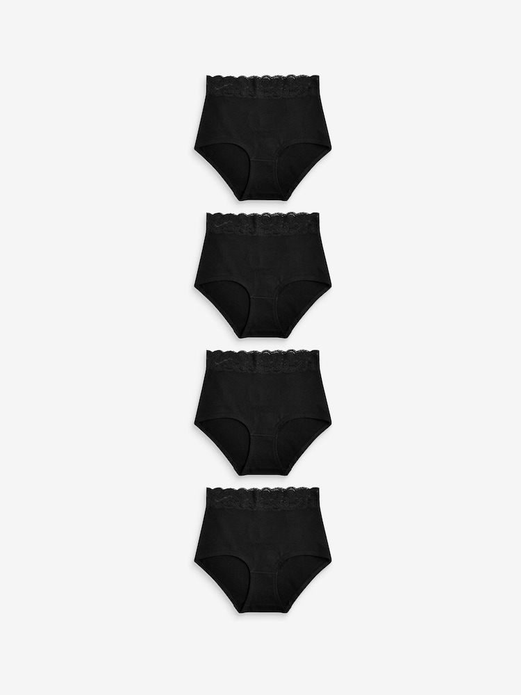 Black - Lace Knickers 4 Pack - Image 1 of 2 Black - Lace Knickers 4 Pack - Image 1 of 2