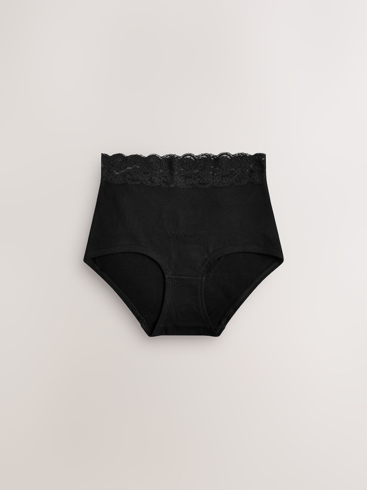 Black Full Brief Lace Knickers 4 Pack - Image 5 of 5