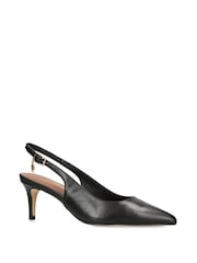 Kurt Geiger London Black Holland Kitten Heel Slingback Shoes - Image 2 of 4