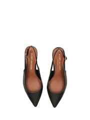 Kurt Geiger London Black Holland Kitten Heel Slingback Shoes - Image 3 of 4