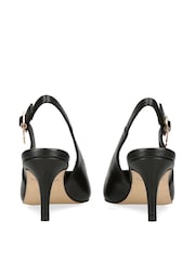 Kurt Geiger London Black Holland Kitten Heel Slingback Shoes - Image 4 of 4