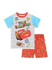 Character Grey/Orange Cars Short Pyjamas - Image 1 of 9