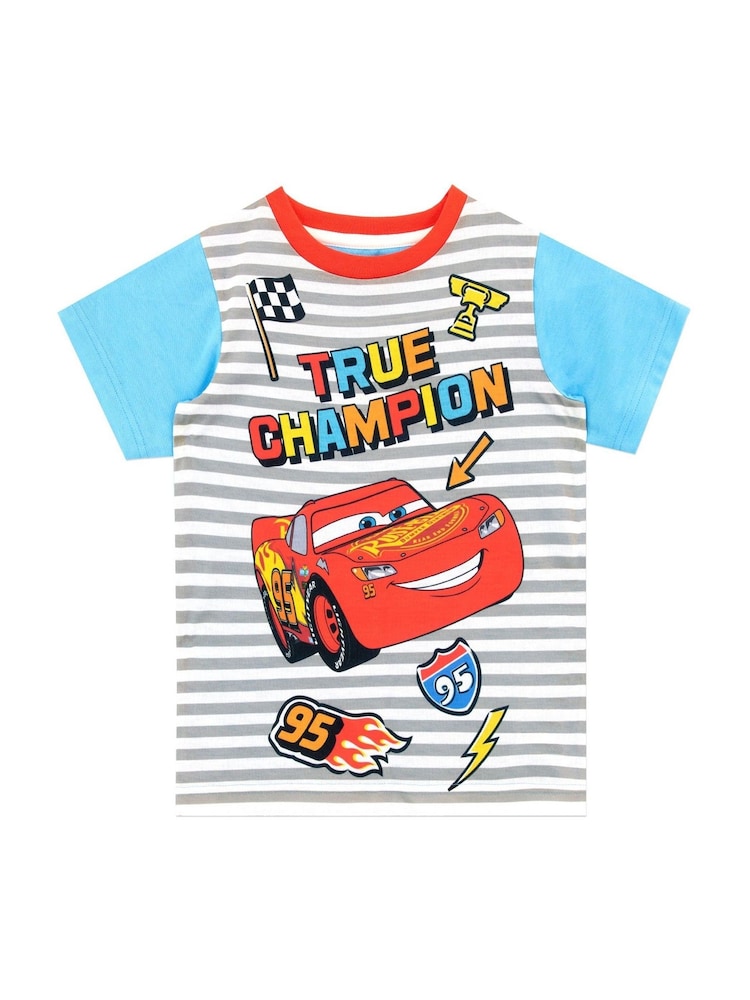 Character Grey/Orange Cars Short Pyjamas - Image 2 of 9