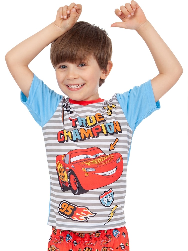 Character Grey/Orange Cars Short Pyjamas - Image 7 of 9