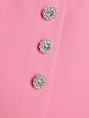 River Island Pink Bow Button Skort - Image 3 of 4