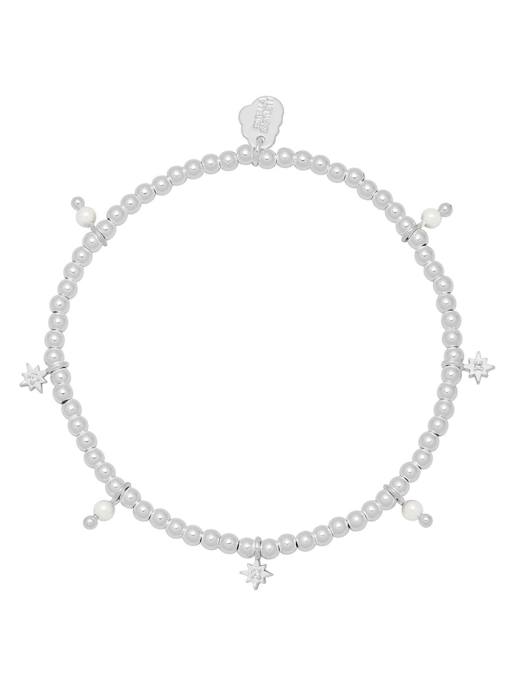 Estella Bartlett Silver Pearl and Star Multi Bracelet - Image 1 of 4