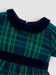 JoJo Maman Bébé Green Tartan Party Dress - Image 4 of 4