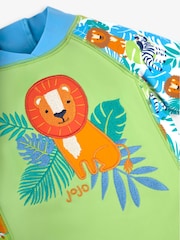 JoJo Maman Bébé Green Jungle UPF 50 1-Piece Sun Protection Suit - Image 6 of 6