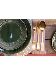 Mikasa Set of 4 Green Jardin Stoneware Patterned Side Plate - Image 1 of 6