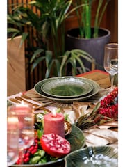 Mikasa Set of 4 Green Jardin Stoneware Patterned Side Plate - Image 2 of 6