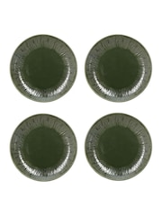 Mikasa Set of 4 Green Jardin Stoneware Patterned Side Plate - Image 3 of 6
