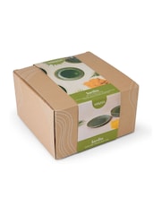 Mikasa Set of 4 Green Jardin Stoneware Patterned Side Plate - Image 4 of 6