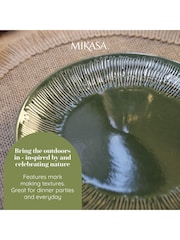 Mikasa Set of 4 Green Jardin Stoneware Patterned Side Plate - Image 5 of 6