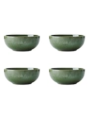 Mikasa Set of 4 Green Jardin Patterned Ceramic Cereal Bowl - Image 3 of 5