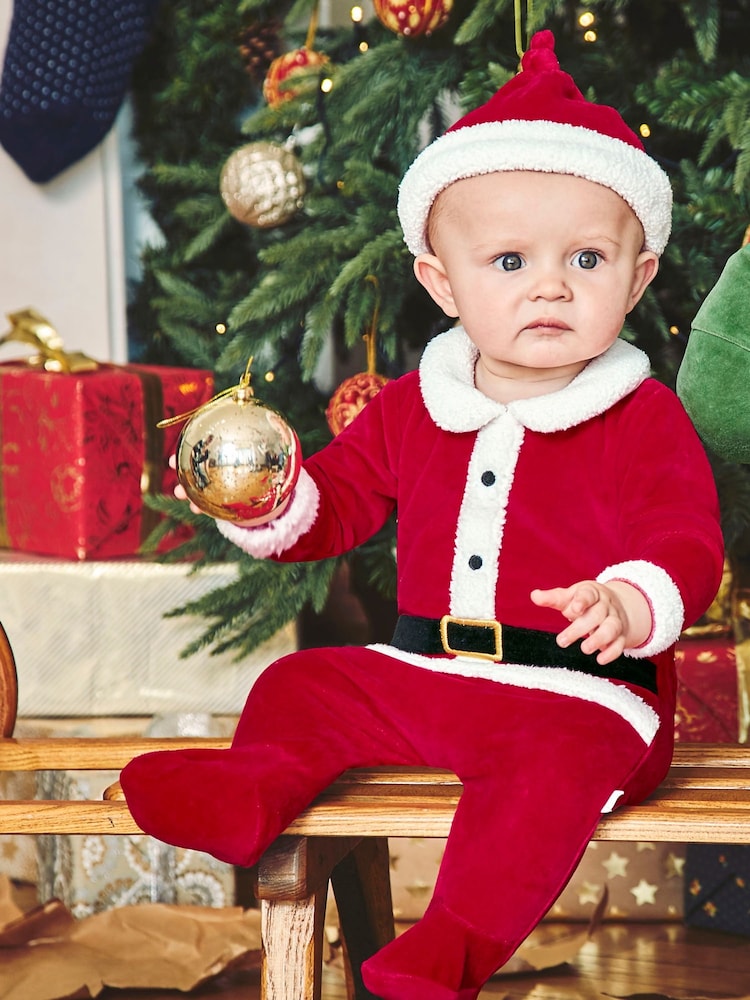 JoJo Maman Bébé Red 2-Piece Father Christmas Outfit Set - Image 1 of 7