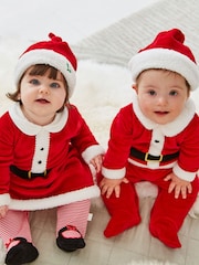 JoJo Maman Bébé Red 2-Piece Father Christmas Outfit Set - Image 2 of 7