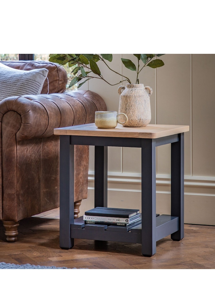 Gallery Home Meteor Navy Leroy Side Table - Image 1 of 4