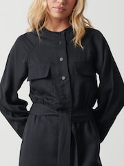 Pretty Lavish Black Brooke Belted Jumpsuit - Image 3 of 4