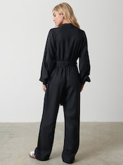 Pretty Lavish Black Brooke Belted Jumpsuit - Image 4 of 4