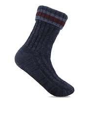 Totes Blue Chunky Slipper Socks with Fleece Lining - Image 3 of 5