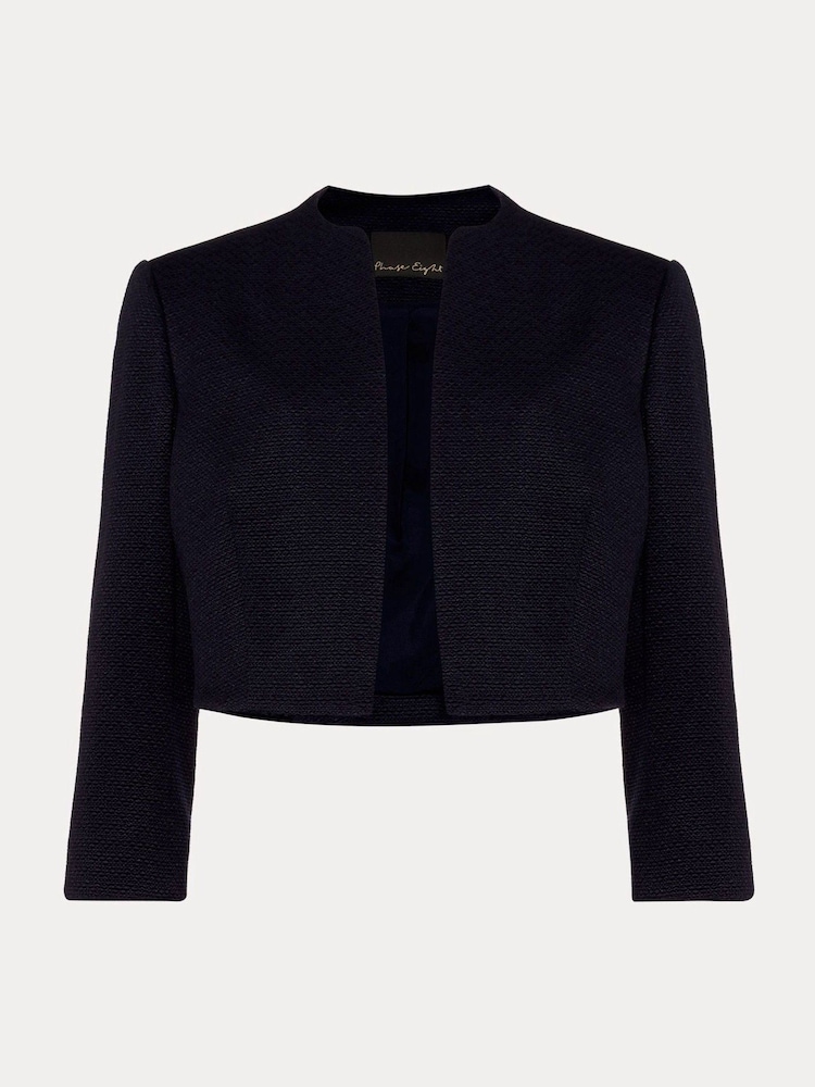 Phase Eight Blue Karlee Textured Jacket - Image 5 of 5