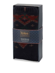 Totes Blue Fair Isle Slipper-Sox with Sherpa Lining Socks - Image 2 of 5