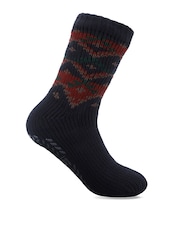 Totes Blue Fair Isle Slipper-Sox with Sherpa Lining Socks - Image 4 of 5