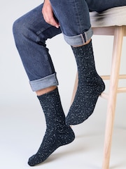 Totes Blue Wool Blend Thermal Boot Socks 2 Pack - Image 5 of 5