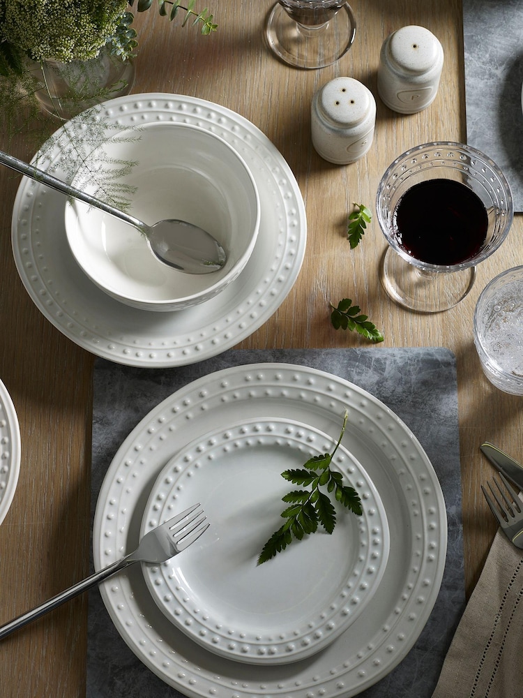 White Langley 12 Piece Dinner Set - Image 1 of 7