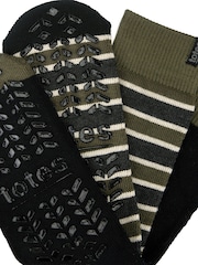 Totes Green Original Slipper-Sox Socks 2 Pack - Image 5 of 5